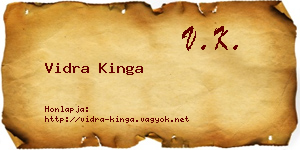 Vidra Kinga névjegykártya